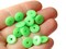 50 10mm Green Disc Beads, Vintage Plastic Flat Round Beads